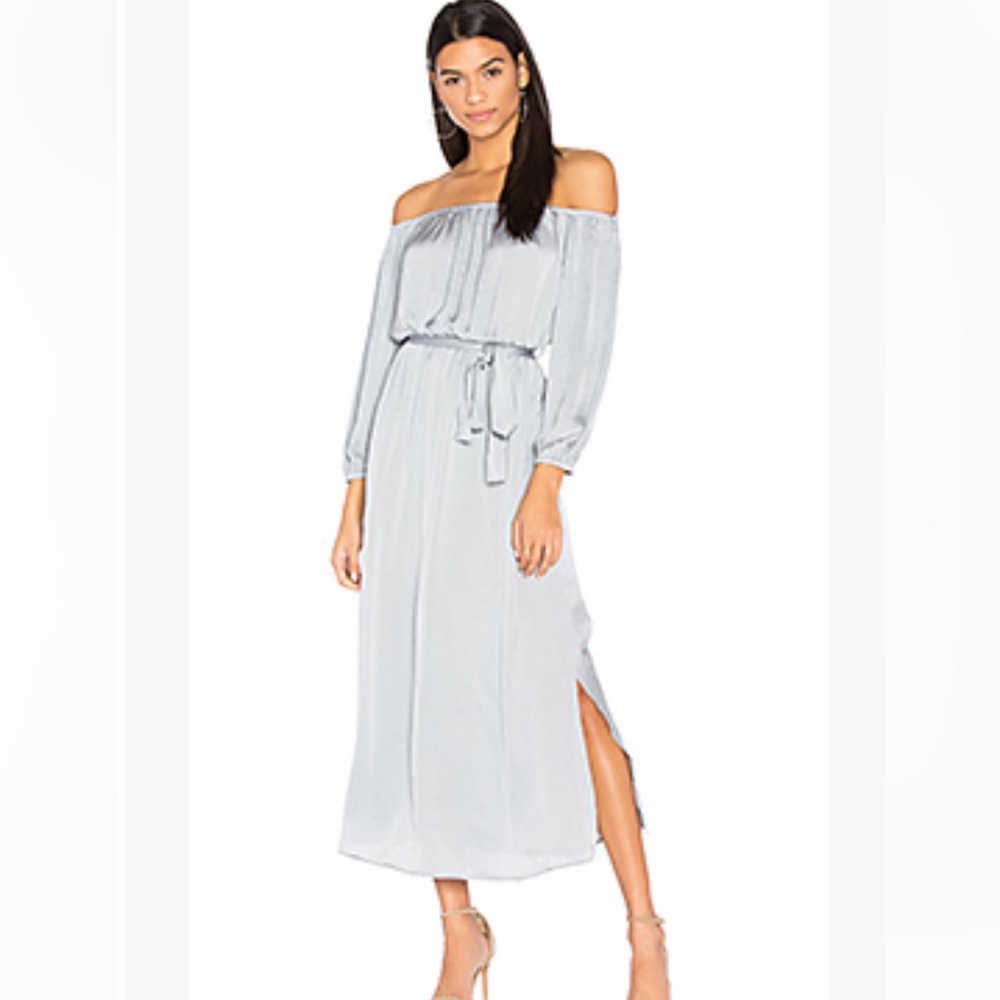 Bardot Off The Shoulder Dress in Dove. Size 10/L